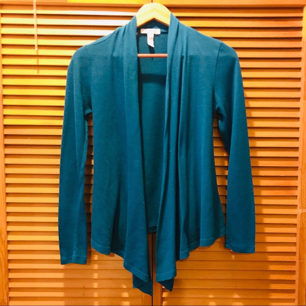Teal cardigan!